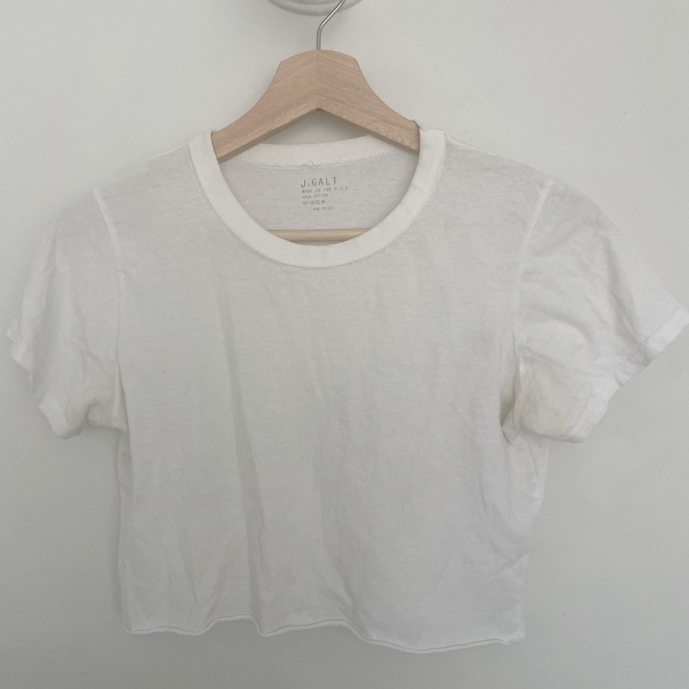 Brandy Melville cropped white tee